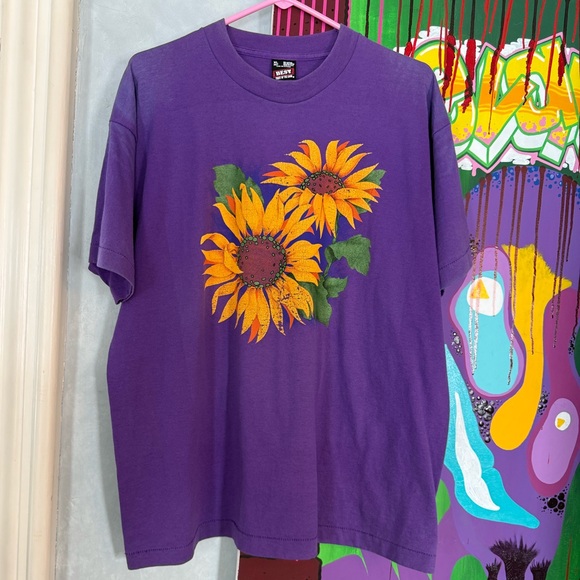1993 Sunflowers Vintage Single Stitch T-Shirt - Picture 2 of 10